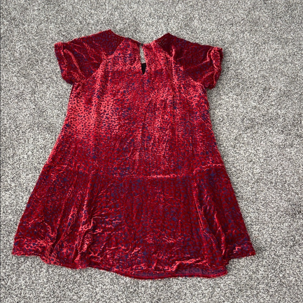 Johnny Was Jade Collection Doris Silk Blend Mini Dress Flare Boho Red Blue - Picture 9 of 11